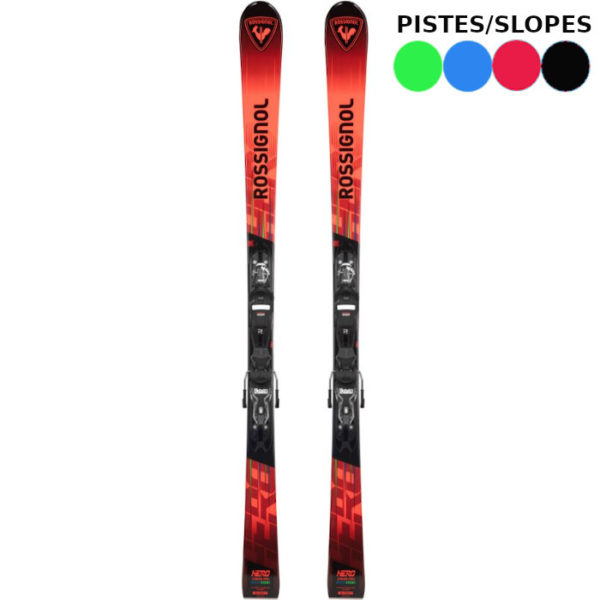 Skis Juniors Rouges Performance – 6 à 14 ans – <1.60 m <50 kg